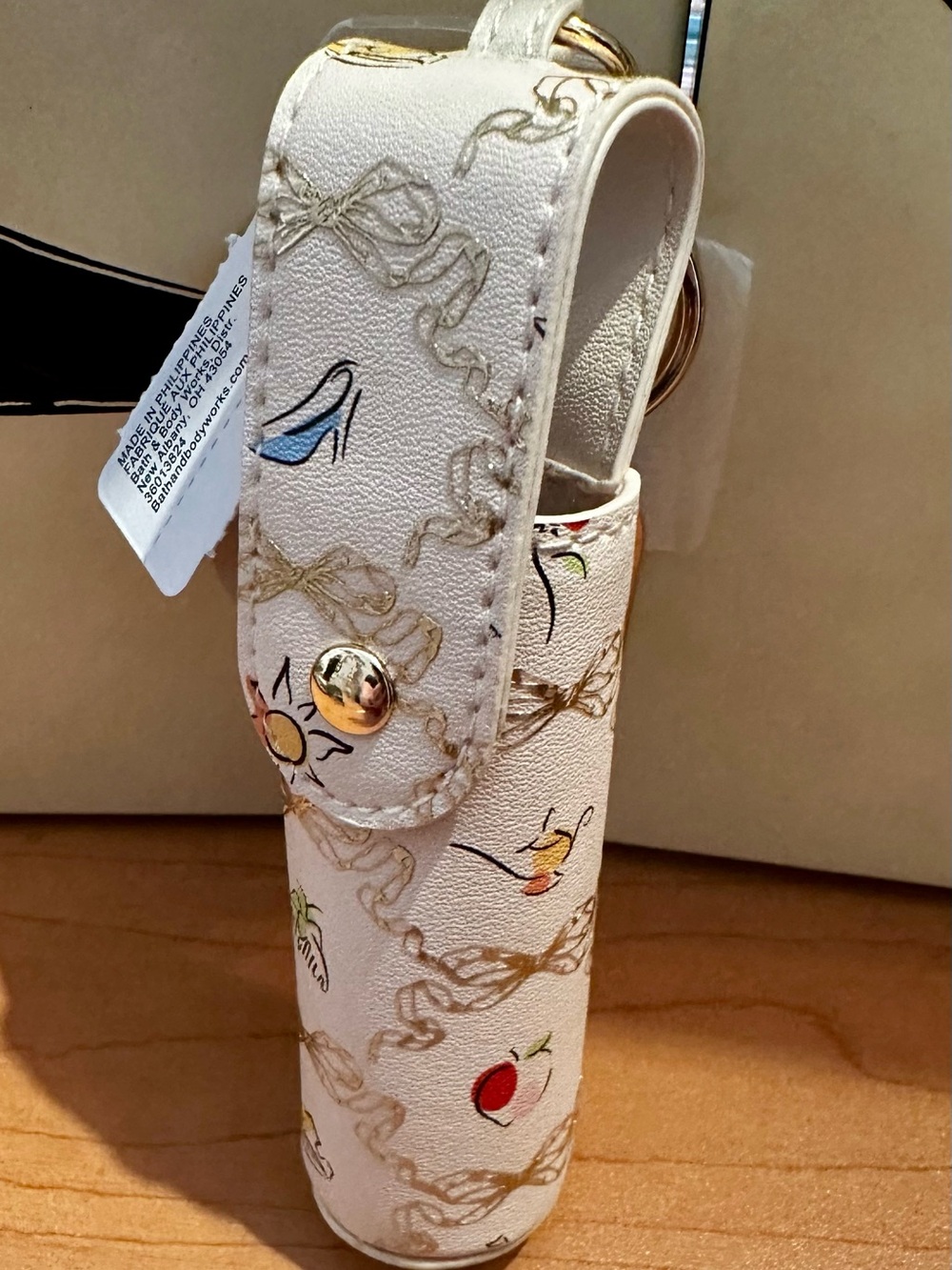 Bath & Body Works White Disney Princess Printed Hand Sanitizer Spray Holder - Picture 3 of 4